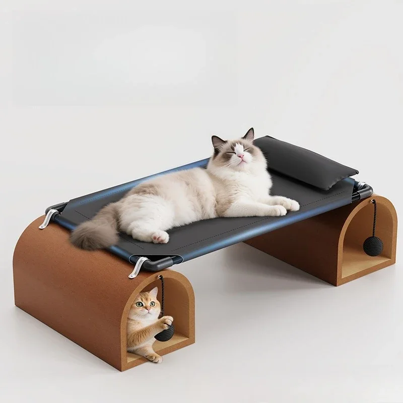 Moisture-proof dog bed removable and washed for pets, universal off-ground moisture-proof camp bed for pets in all seasons