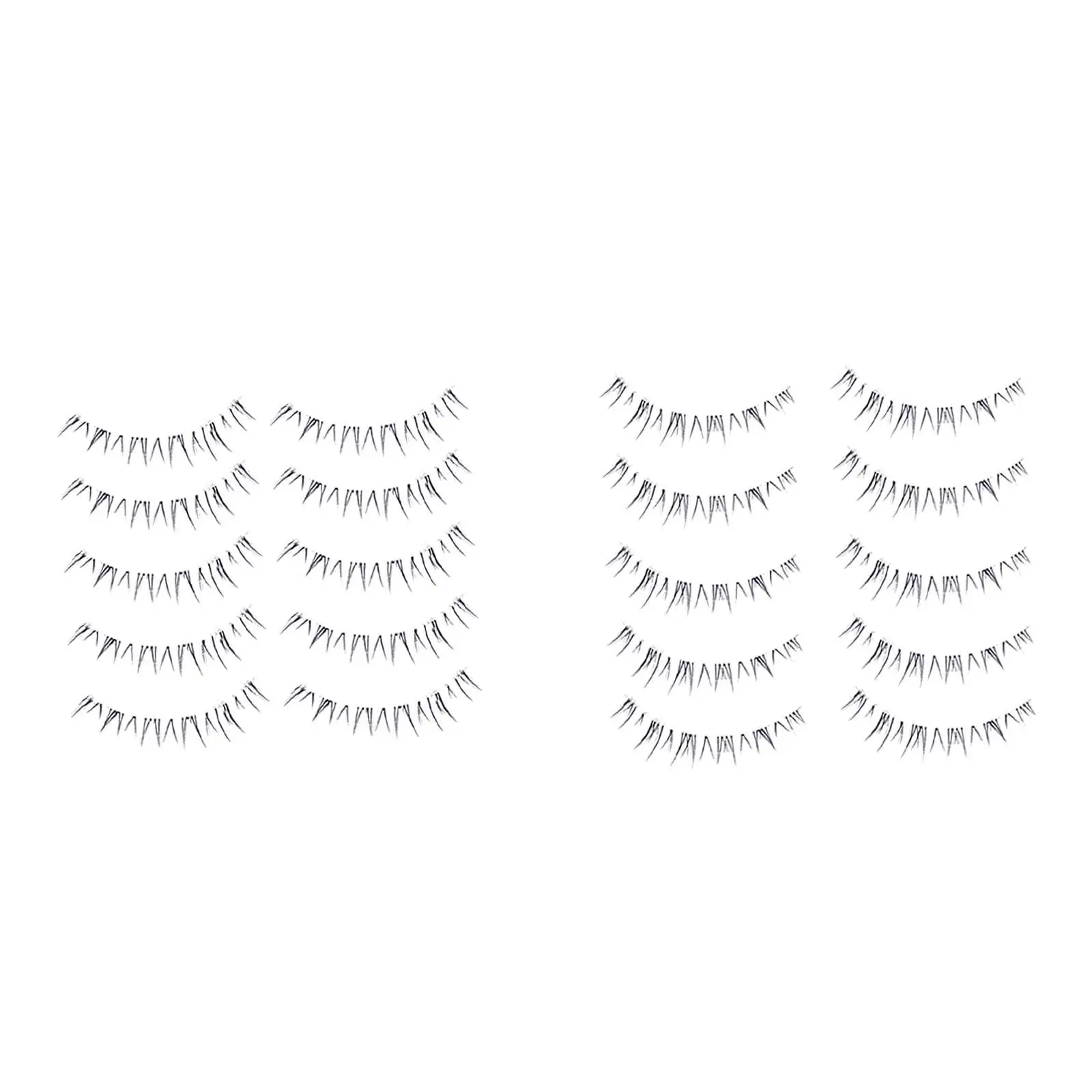 5 Pair 5 Pairs Transparent Makeup False Eyelashes for Banquet Wedding Dating