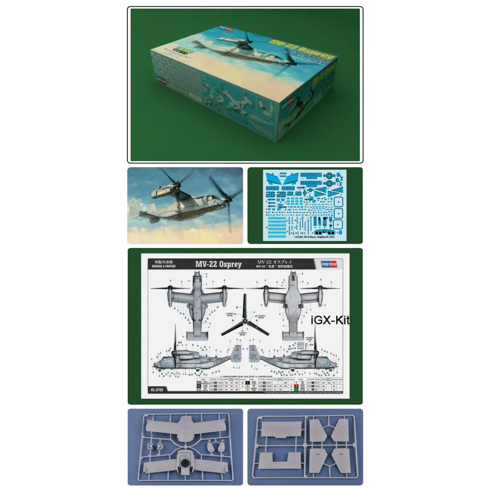 

HobbyBoss 81769 1/48 Scale US MV-22 MV22 Osprey Transport Aircraft Plane Airplane Plastic Assembly Model Building Kit