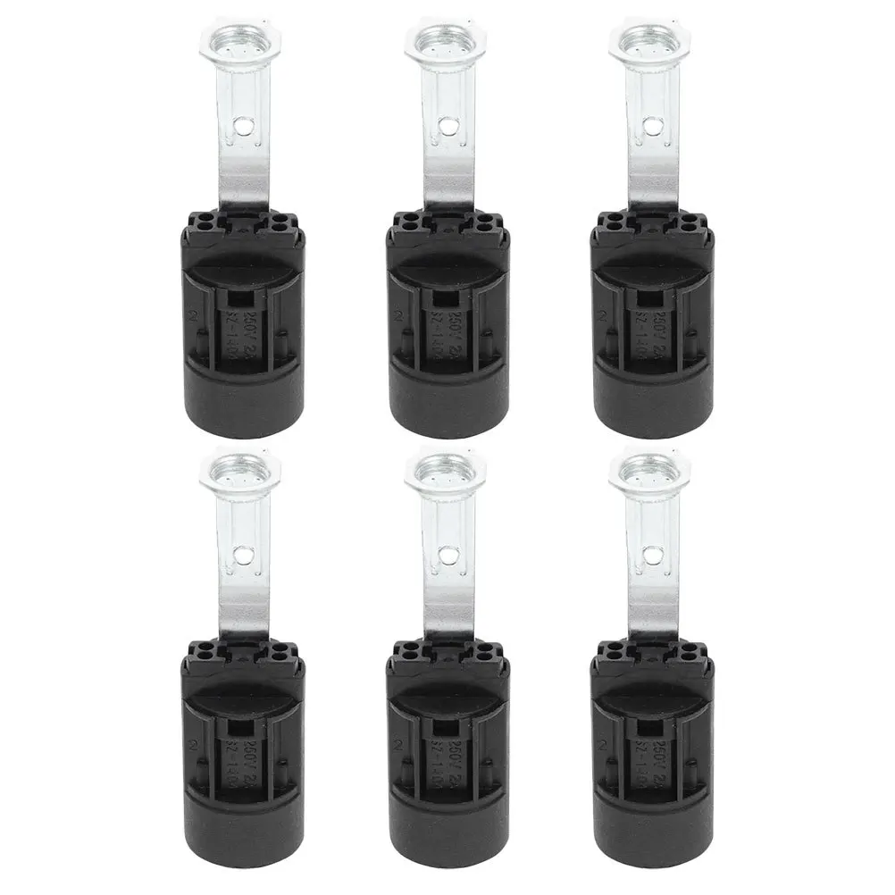 

6Pcs E14 Lamp Holder Light Socket Metal Plastic Base for Home Commercial Use Replacement Bulb Socket Fixture Part