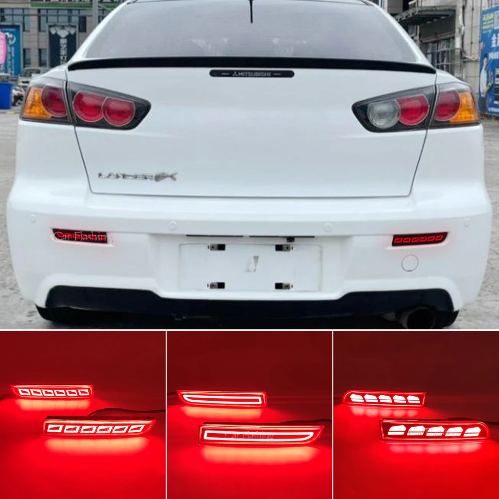 LED Rear Bumper Reflector Tail Brake turn signal Light For Mitsubishi Lancer EVO Evolution X Outlander Sport RVR ASX