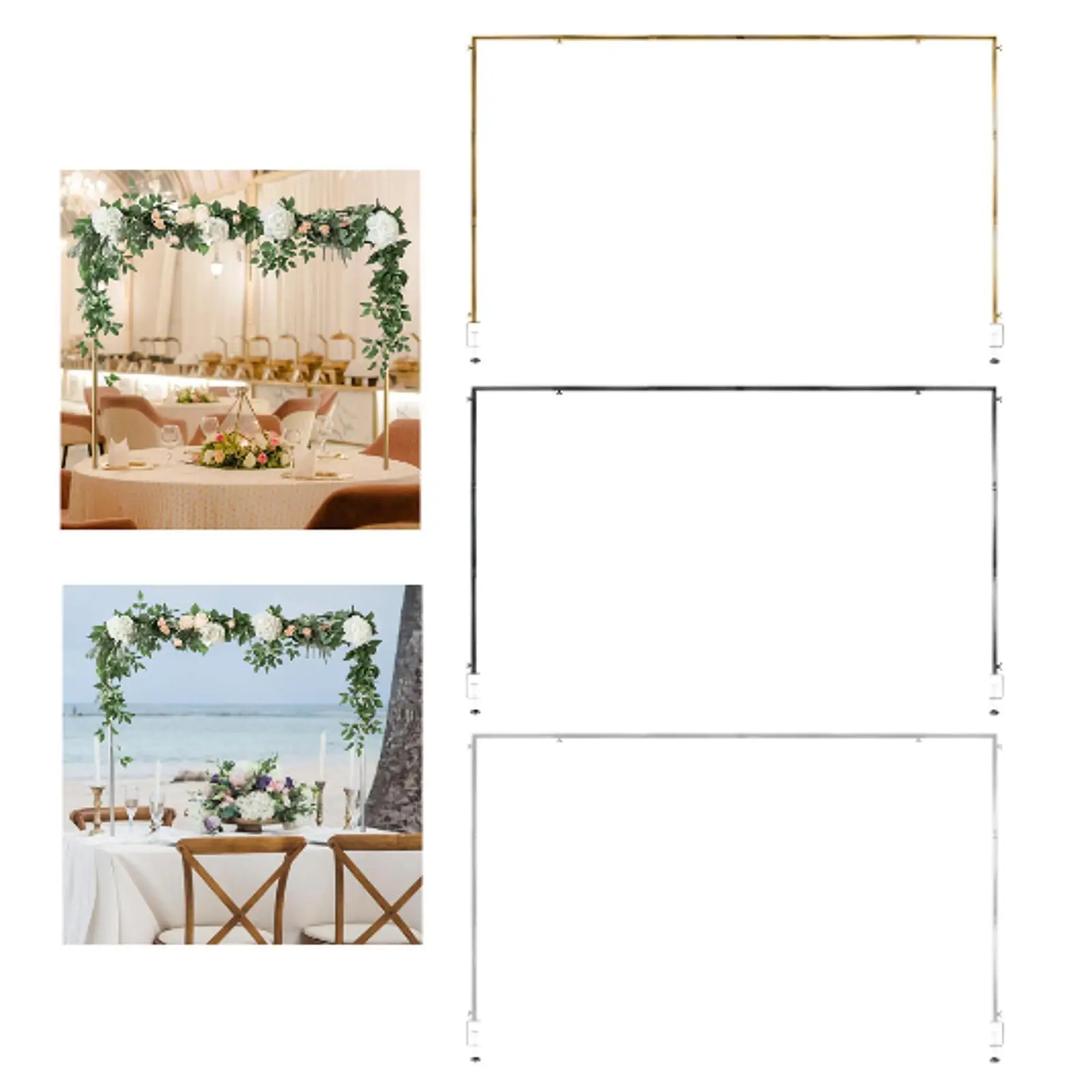 over The Table Rod Stand with Clamps Ceremony Backdrop Setup Indoor Table Arch Stand for Thanksgiving Party Wedding Home Festive