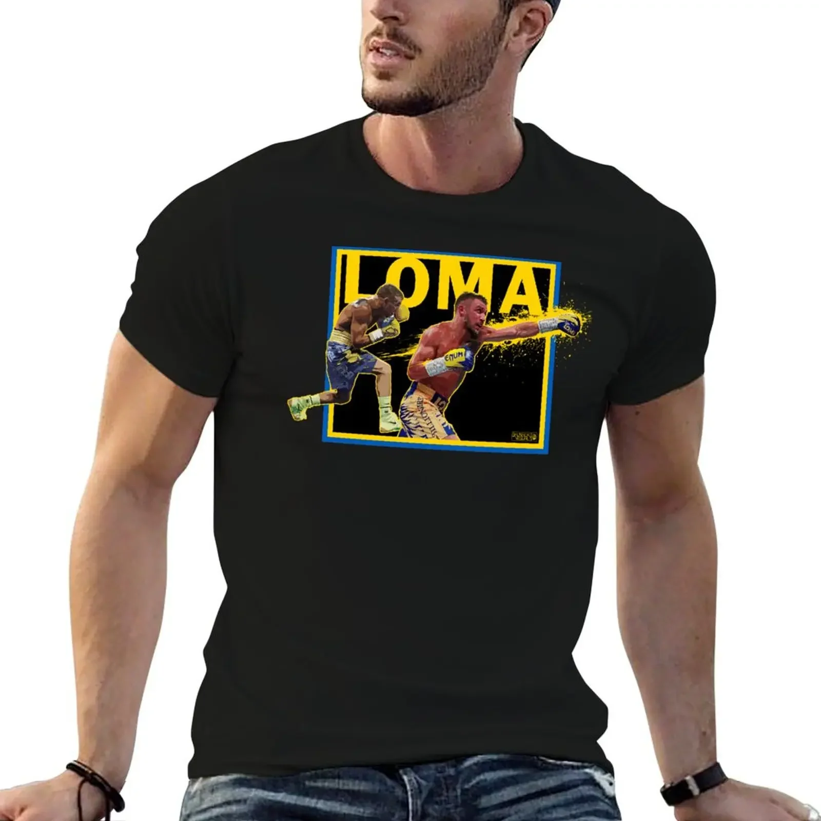 Vasiliy Lomachenko Artwork by shunsukevisuals T-Shirt graphic shirts blacks t shirts for men cotton