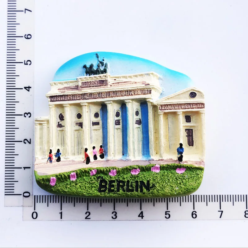 

Fridge Magnet resin cultural and cultural message stickers, tourist souvenirs, craft decorations, Berlin Street