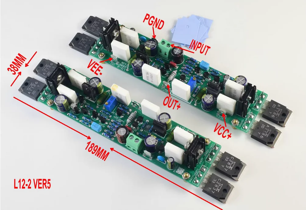 DIY kit of Ljm L12-2 Stereo Audio CLASS AB Power 2.0 Post-Amplifier Board