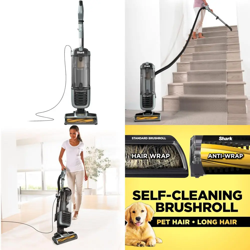 Pet Pro Self-Cleaning Brushroll Upright Vacuum, Zero-M Technology, Pewter Grey Metallic, Long-Lasting Durability