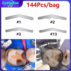 144Pcs/bag Dental Tofflemire Matrix Bands 0.04mm Sectional Contoured Matrices Matrix Bands Tooth Repair Tool Dentistry Materials