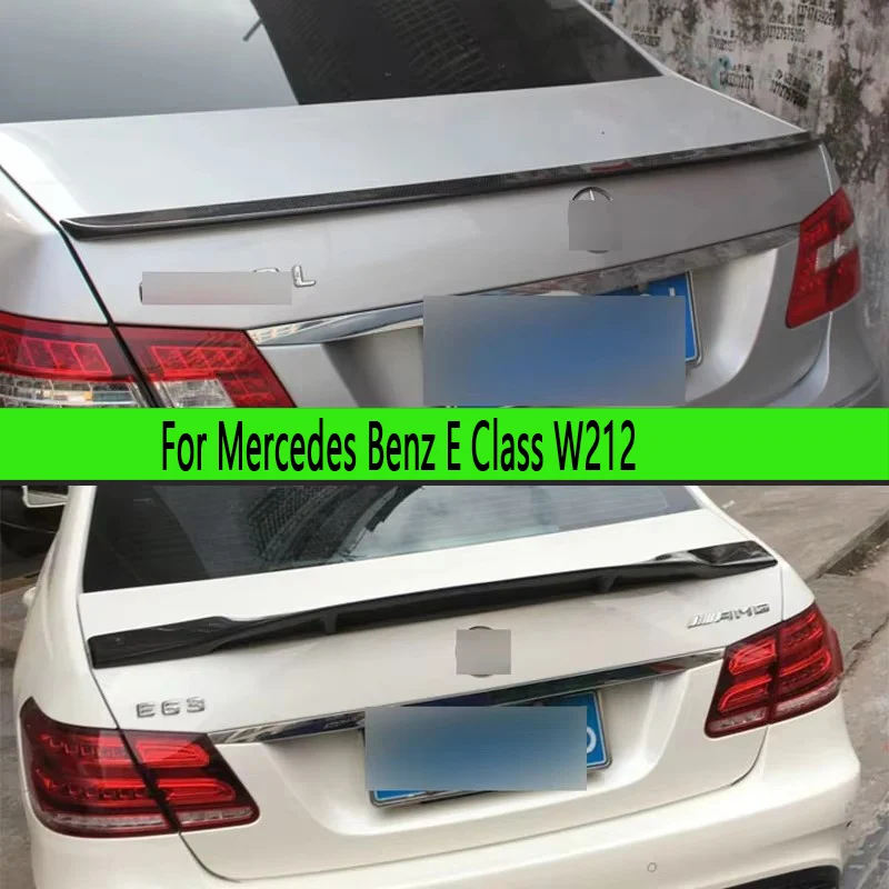 

For Mercedes Benz E Class W212 E200 E300 Carbon Fiber Spoiler Shunt Rear Tail fins Duckbill Car Wing Retrofit the rear wing