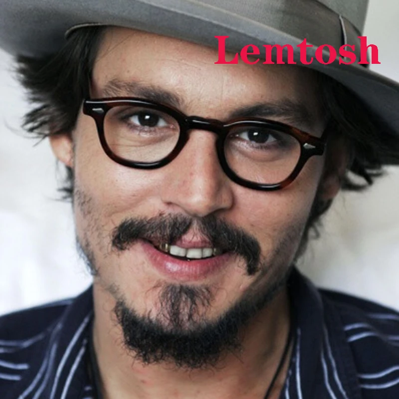 

Optical Eyeglasses Frame Men Women Johnny Depp LEMTOSH Vintage Glasses Computer Acetate Spectacle Frame For Male Clear Lens