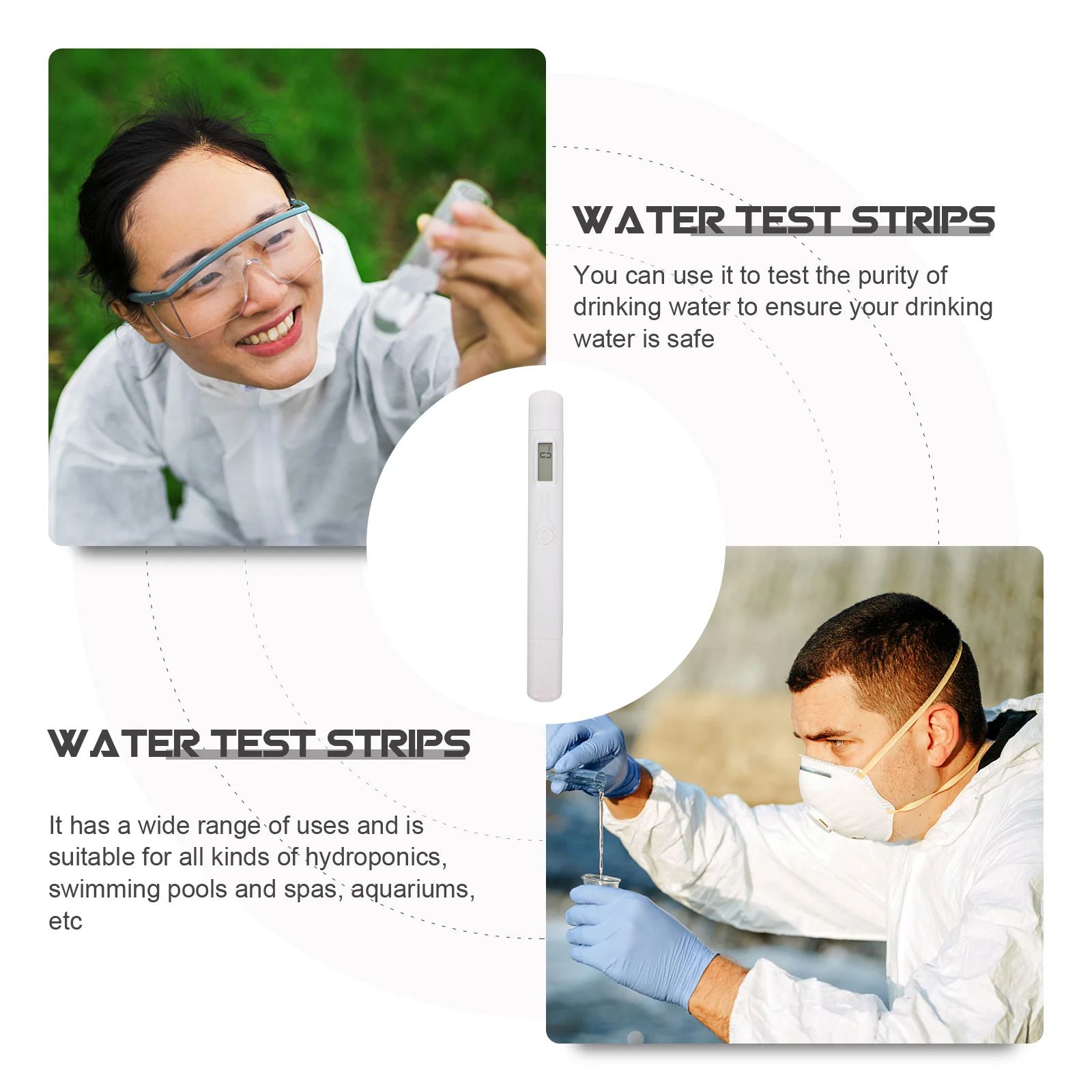 

1pc Quality Testing Pen High Definition Display Portable Digital Water Tester For Drinking Water Pool Aquarium Ph Meter Tool