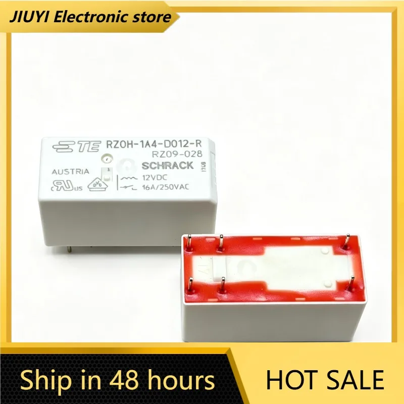 12VDC Coil 6 Pin Normally Open PCB Relay RZ0H-1A4-D012-R 16A 250VAC Home Appliance High Load Control Relay