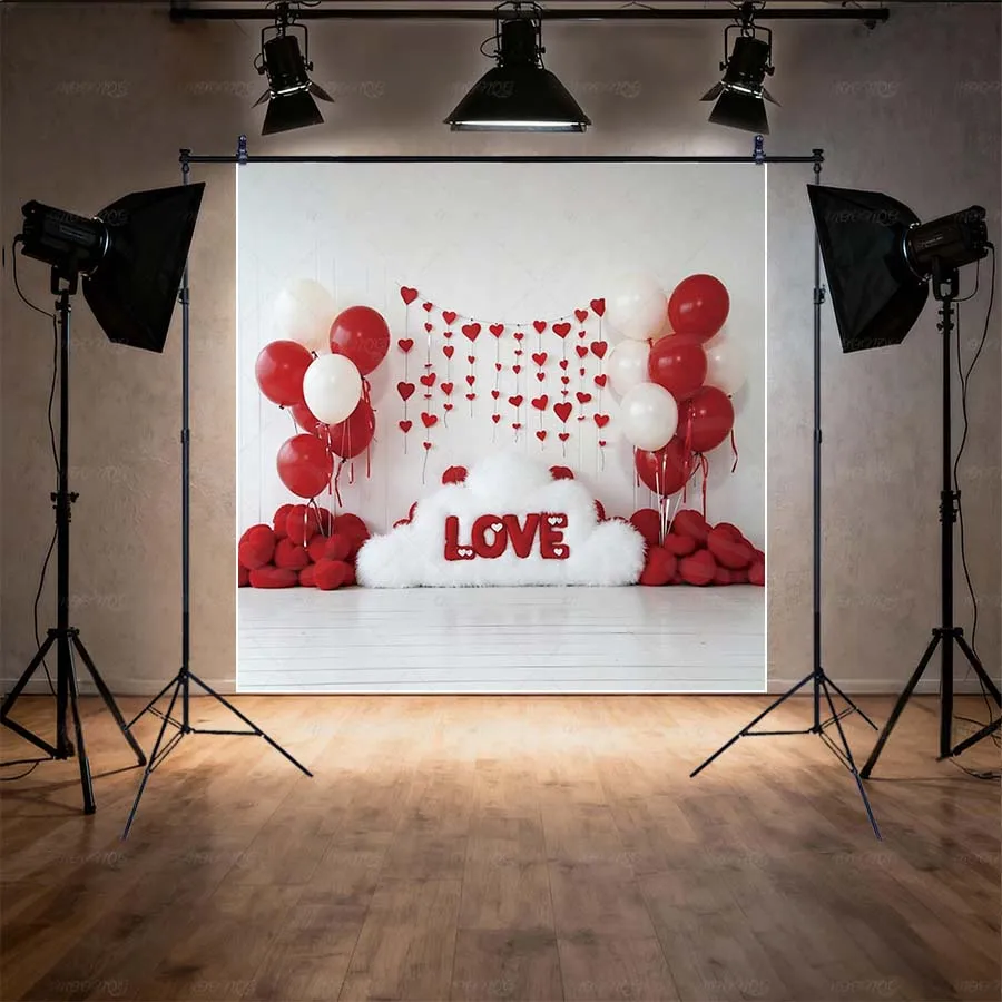 MOON.QG عيد الحب 14 فبراير صورة خلفية القلب شنقا الزهور خزانة خلفية فتاة التقطت الصور التصوير الفوتوغرافي صورة الجدار #3