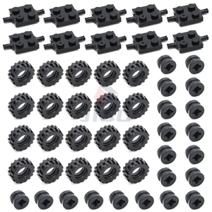 Blockblock -Kit mit Doppelrädern für Kinder, Hubreifen, Nummernschild, kompatible Teile, MOC, Lego -Autobiegel, 4600, 4624, 3641, 6014, 87697 12 Hauptverkaufsporto Lego - №9