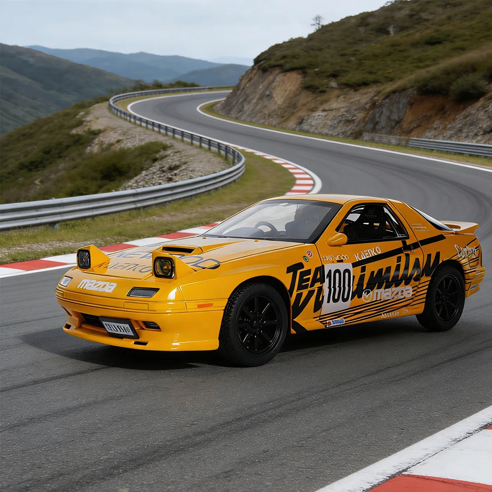 Carros de Brinquedo, Modelo de Veículo em Escala 1/24 RX7-FC, Carros de Metal Fundido, Modelos para Adultos, Presentes de Dia dos Namorados