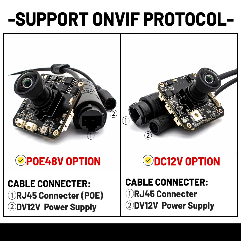 WGWK 4K IMX415 IP Camera Module Board 8.0Megapixel 30FPS Low illuminance Onvif H.265 RTSP P2P Openipc Videolink Security Webcam