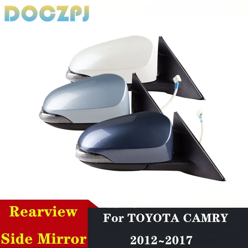 Car Side Rear View Mirror With Signal Light For Toyota Camry 2012 2013 2014 2015 2016 2017 9PINS With Heating Auto Folding 