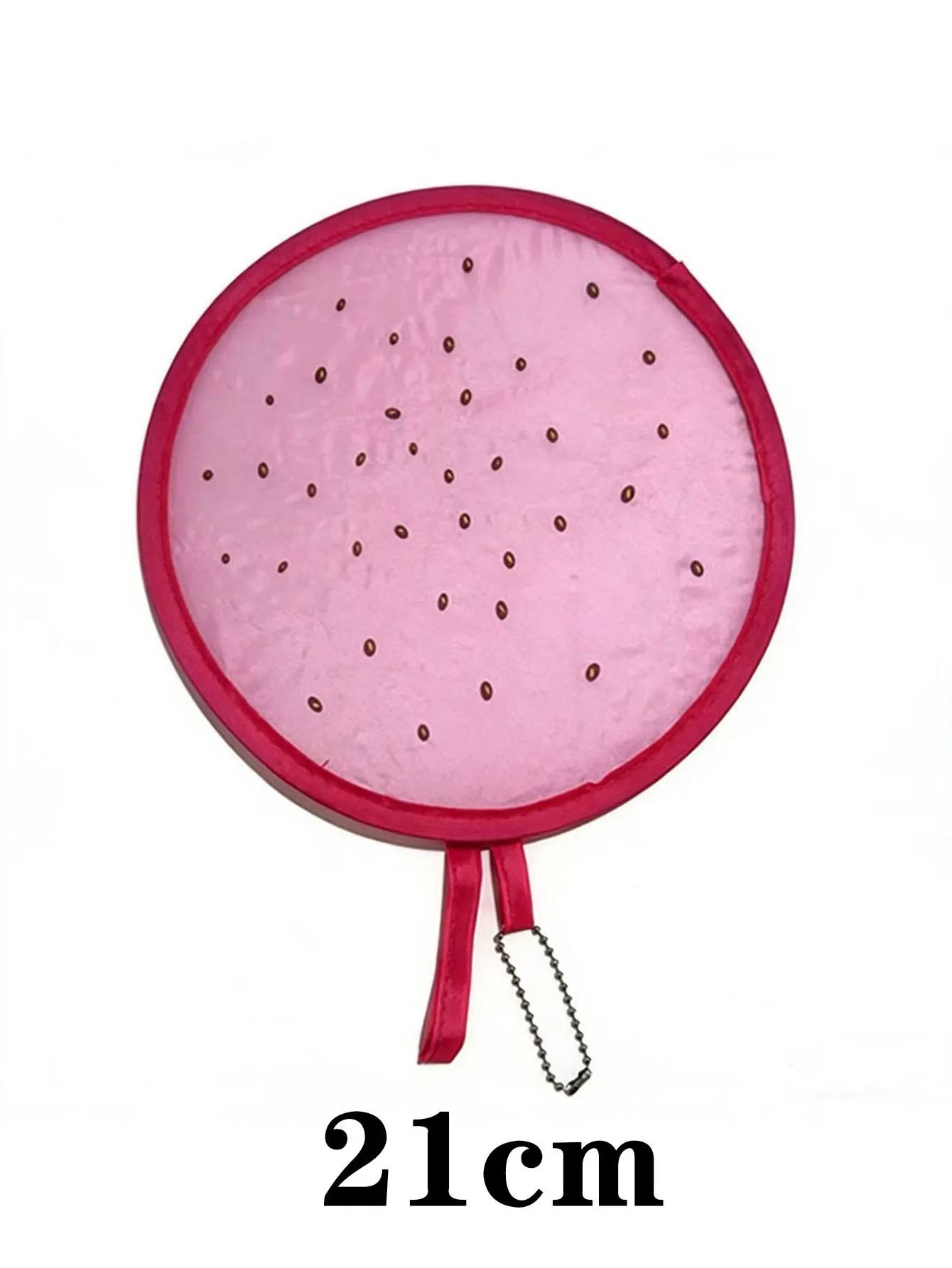 1 folding fan, compact fan, mini portable cartoon fan, fruit round fan, portable folding fan
