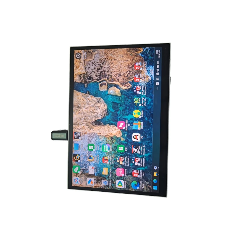 8-Inch 120Hz touch handheld portable screen, 100% sRGB 500nit, dual speakers, reserved slide hole, support Switch slide modifica