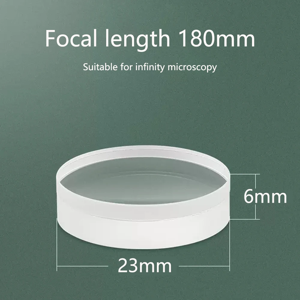 Diameter 22mm 23mm Infinitesimal Microscope Objective Tube Lens Focal Length 180mm 200mm Doublet Glued Optical Lenses