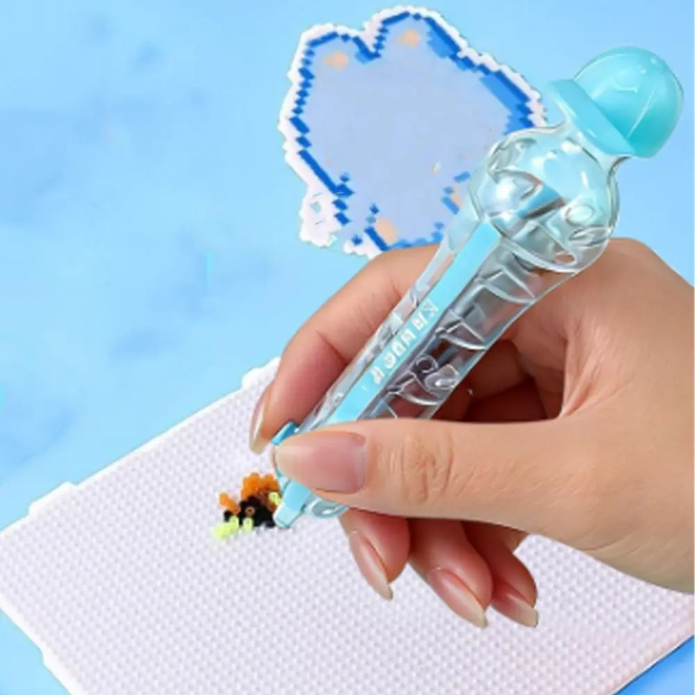 

2.6mm Tip Automatic Bead Pen Pixel Puzzle Anti-slip Bead Positioning Pen Transparent Ergonomic Bead Placement Pen