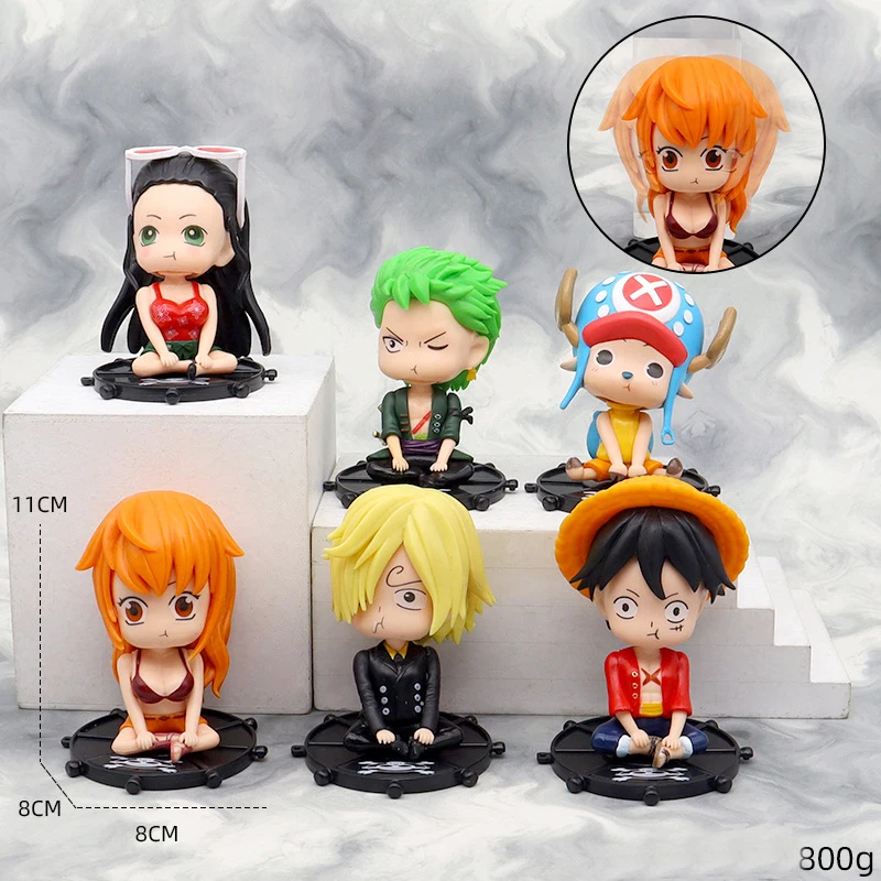 

Anime One Piece Luffy Sabo Anime Action Figure Model Gifts Collectible Figurines for Kids 11CM 6 Pieces In A Set