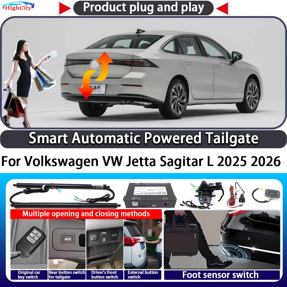 

For Volkswagen VW Jetta Sagitar L 2025 2026 OEM Smart Automatic Powered Tailgate Key Control Trunk Lift Close Kit Power Tailgate