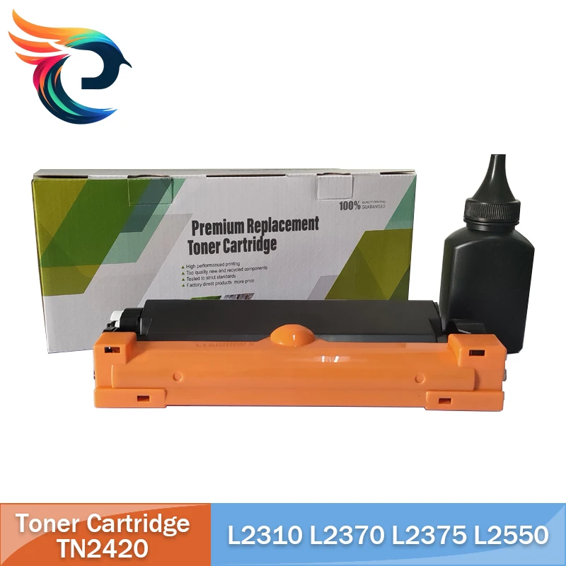 Toner Cartridge TN2420 With Chip for Brother L2350DW HL-L2310D HL-L2357DW MFC-L2710DN MFC-L2710DW MFC-L2730DW L2510D L2550DN