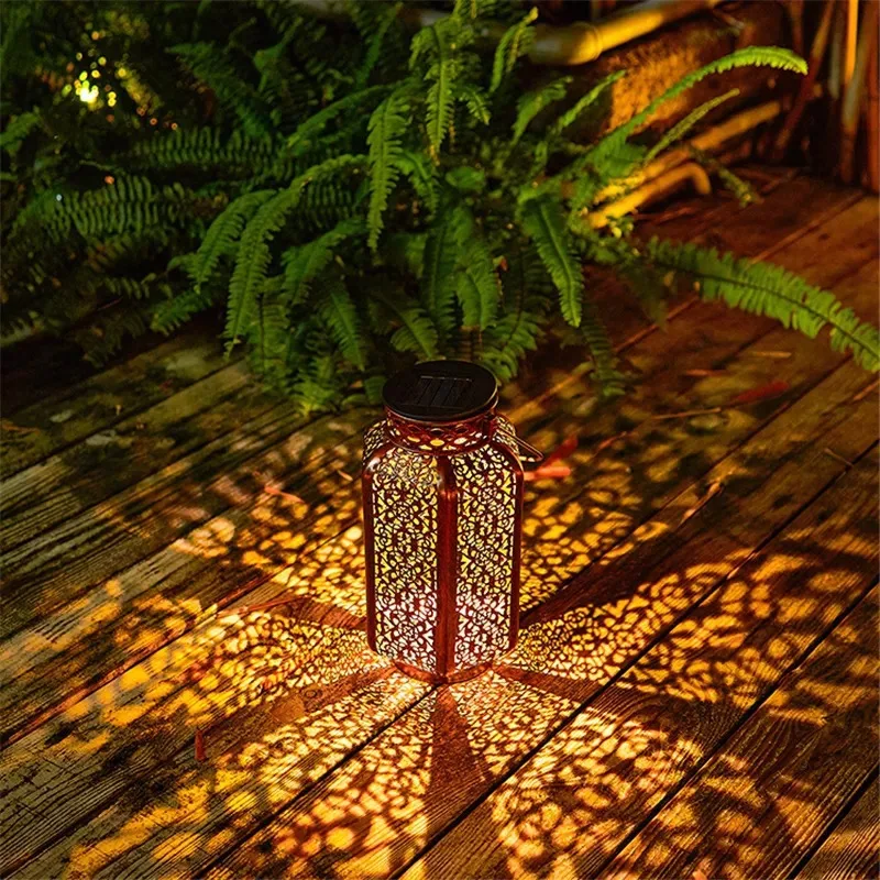 4 Pack Solar LED Light Outdoor Solar Lamp Waterproof Flickering Flame Hanging Solar Lantern Garden Decor Landscape