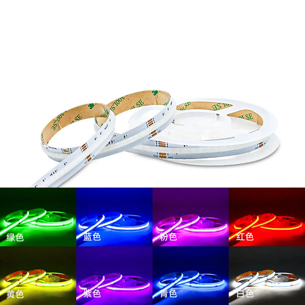 Cob Led Strip Rgbw Rgbww Rgb Led Tape 24V 784 Leds/M Kleurrijke Led Verlichting Voor Kamer Indoor decor Verlichting Rood Groen Blauw Wit 5M