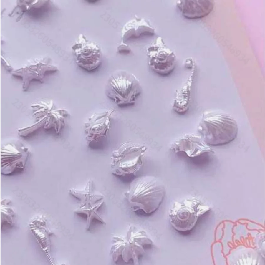30pcs Pure White Pearl Shell N - Resin Art Beach Theme ulasan dan harga