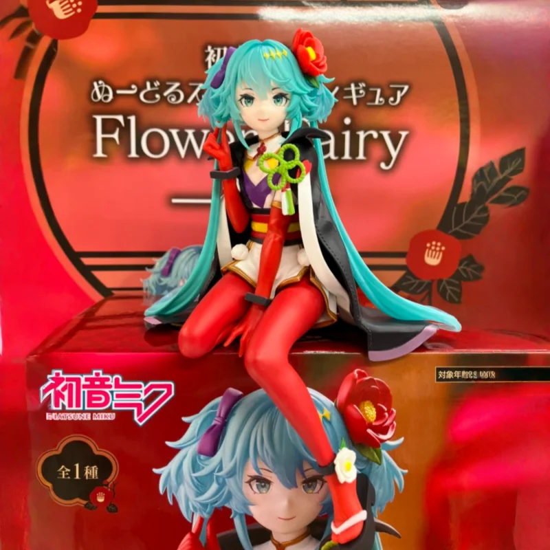 

В наличии: Новая оригинальная аниме-фигурка FuRyu Hatsune Miku из серии Flower Fairy Camellia, 15 см, в сидячей позе, украшение, игрушка, подарок