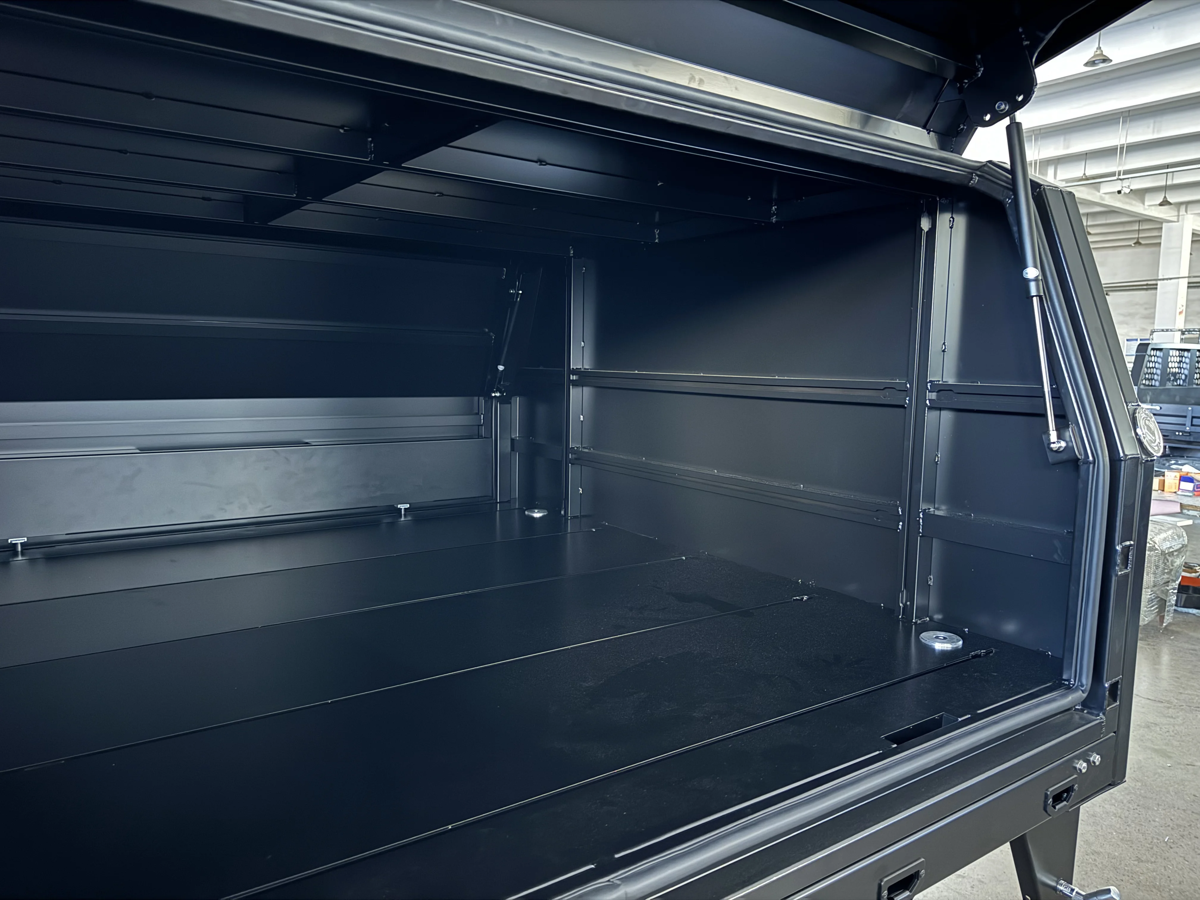 Ute Canopy and Tray for Camping Aluminium Toolbox with Kitchen Fridge Pantry and Roof Rack