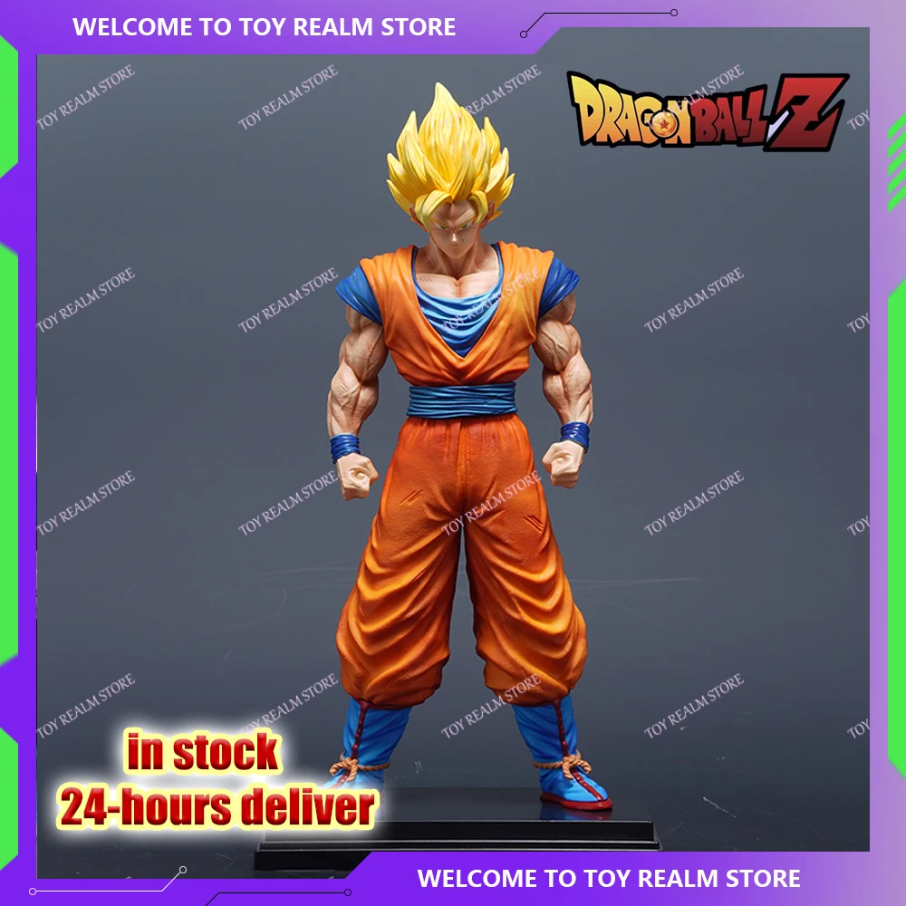 

New in Stock Dragon Ball Z Planb Super Saiyan 2 Son Goku Anime Action Figure 31cm PVC Statue Model Collectible Figurine Toy Gift