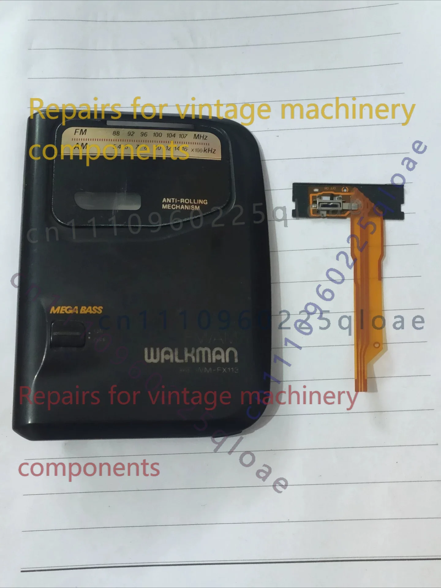 Replacement Panel Flex Cable for Sony WM-EX102, WM-EX112