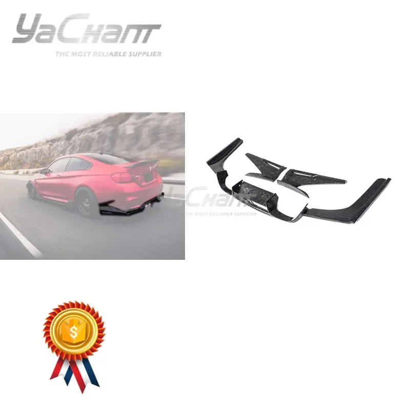 

Диффузор заднего бампера из кованого карбона MAD Type 4 Style для BMW F80 M3 F82 F83 M4 2014-2019 годов, карбоновое плетение