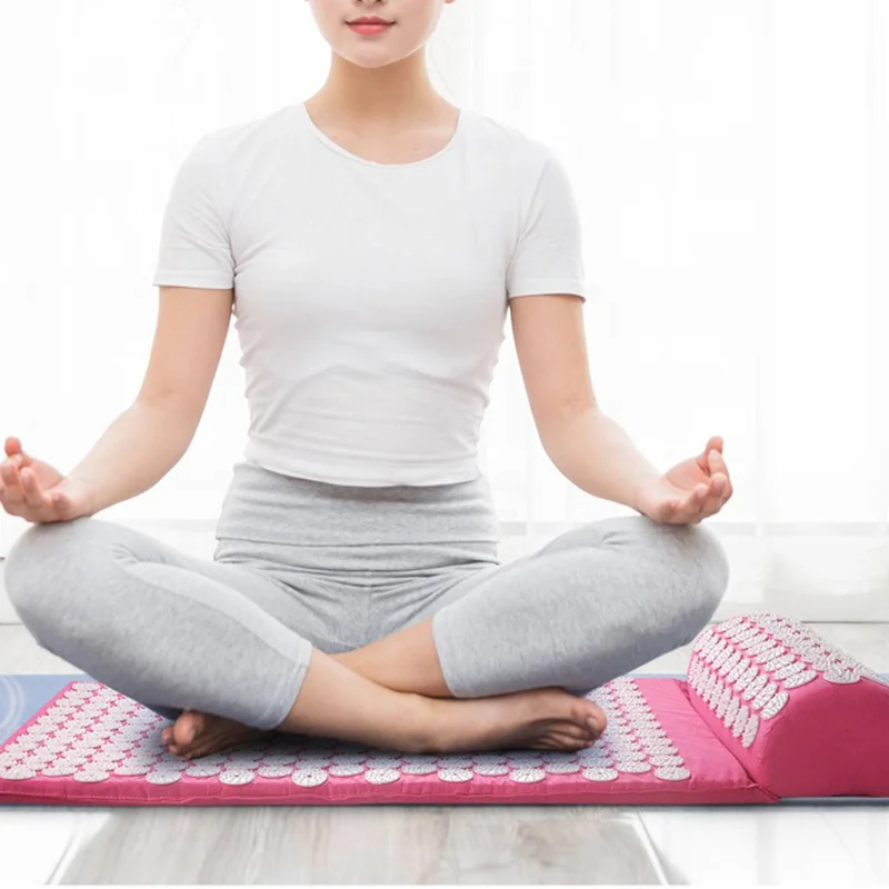 

nail mat acupressure shakti mat with needles Massage Pad Neck, Back, and Foot Cushion Yoga Relieve Pain Relax muscle AMD001