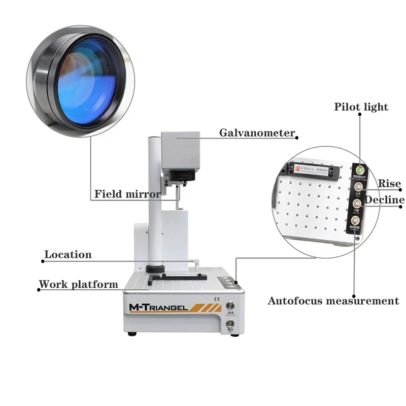 M-Triangel MG Ones Laser Separating Machine Fiber Laser Marking Machine Marking/Engraving Back Glass Separator for iPhone Huawei