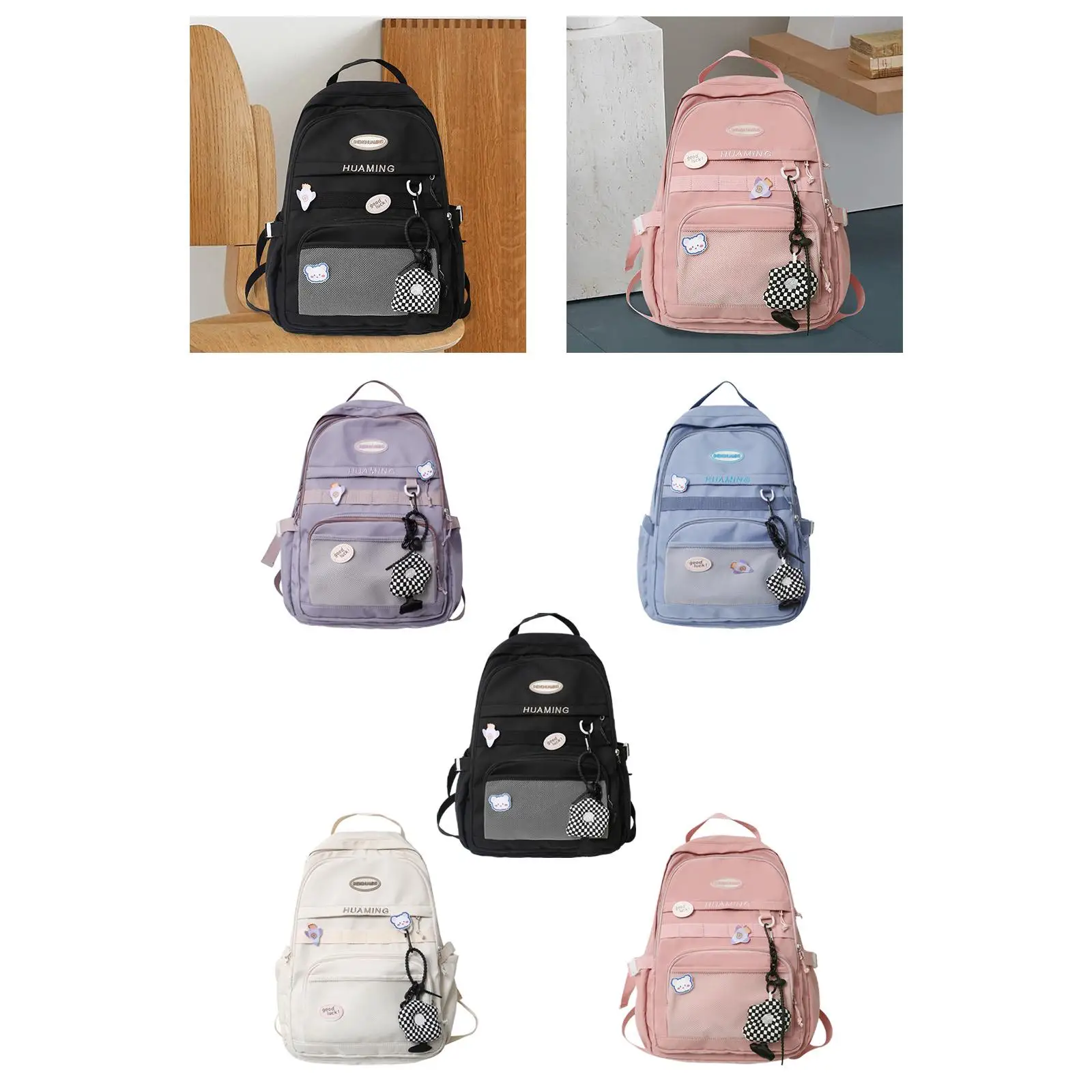 Ransel untuk tas wanita bergaya praktis Daypack untuk hadiah perjalanan berkemah