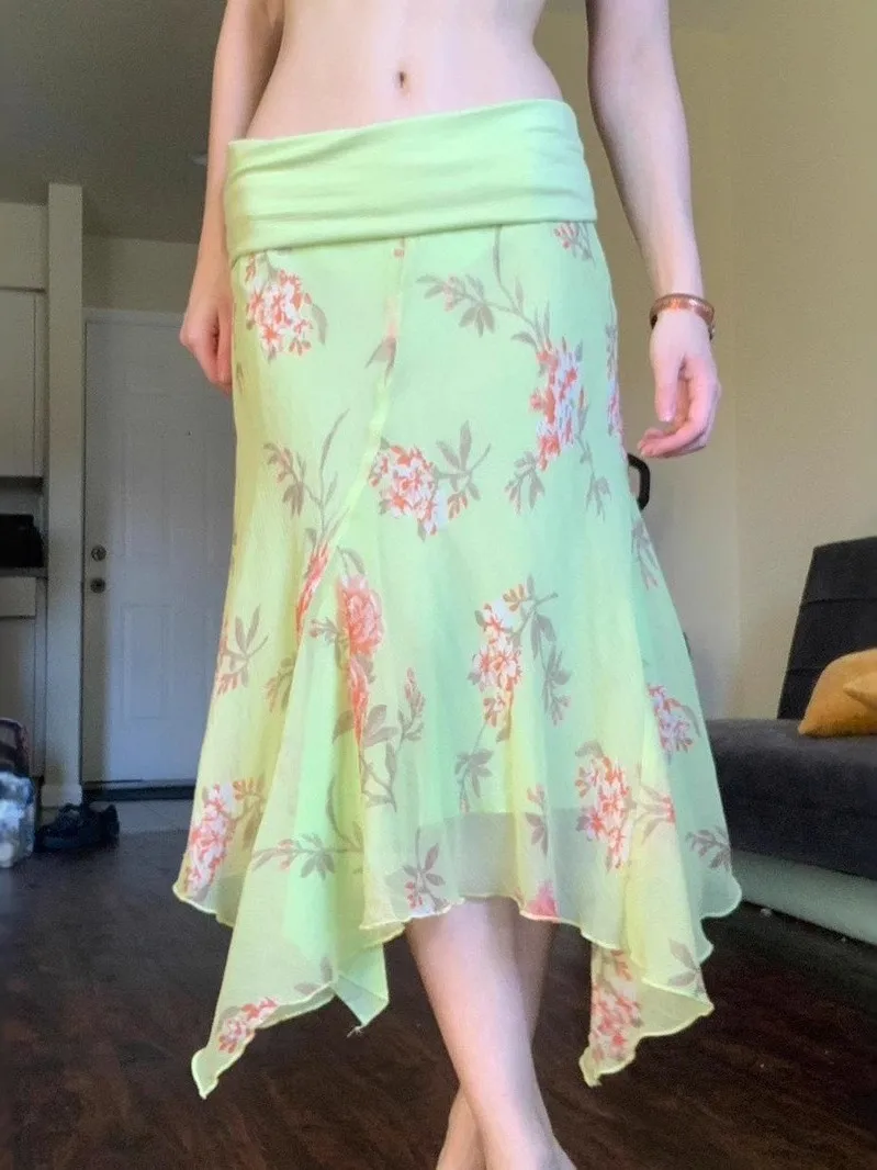 

Irregular Long Skirt Women's mid Waist PVC Fabric Ciwalk Sle Lotus Le Cleanfit Batwing pe Skirt