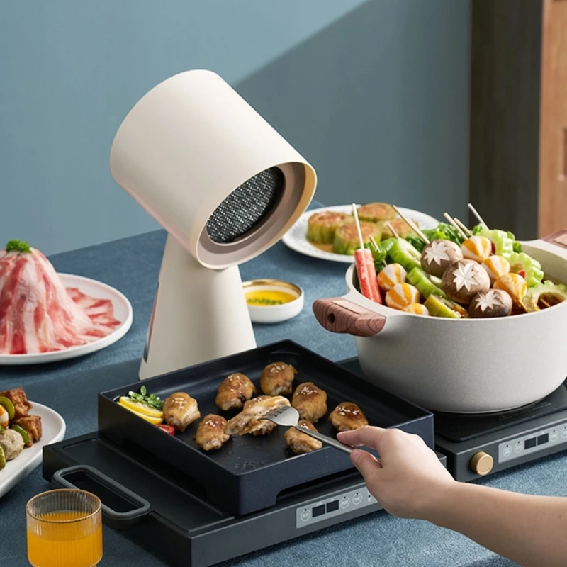 K1AD 바베큐 핫 포트 컴패니언 휴대용 데스크탑 레인지 후드 분리 가능한 필터