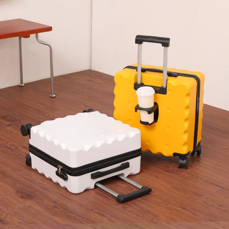 attractive-biscuit-style-lightweight-luggage-carry-on-18-inch-travel-suitcase-elegant-minimalist-luxury-abs-pc-material