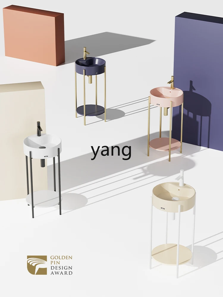 yjq household small apartment floor-to-ceiling washbasin ceramic integrated washbasin pool