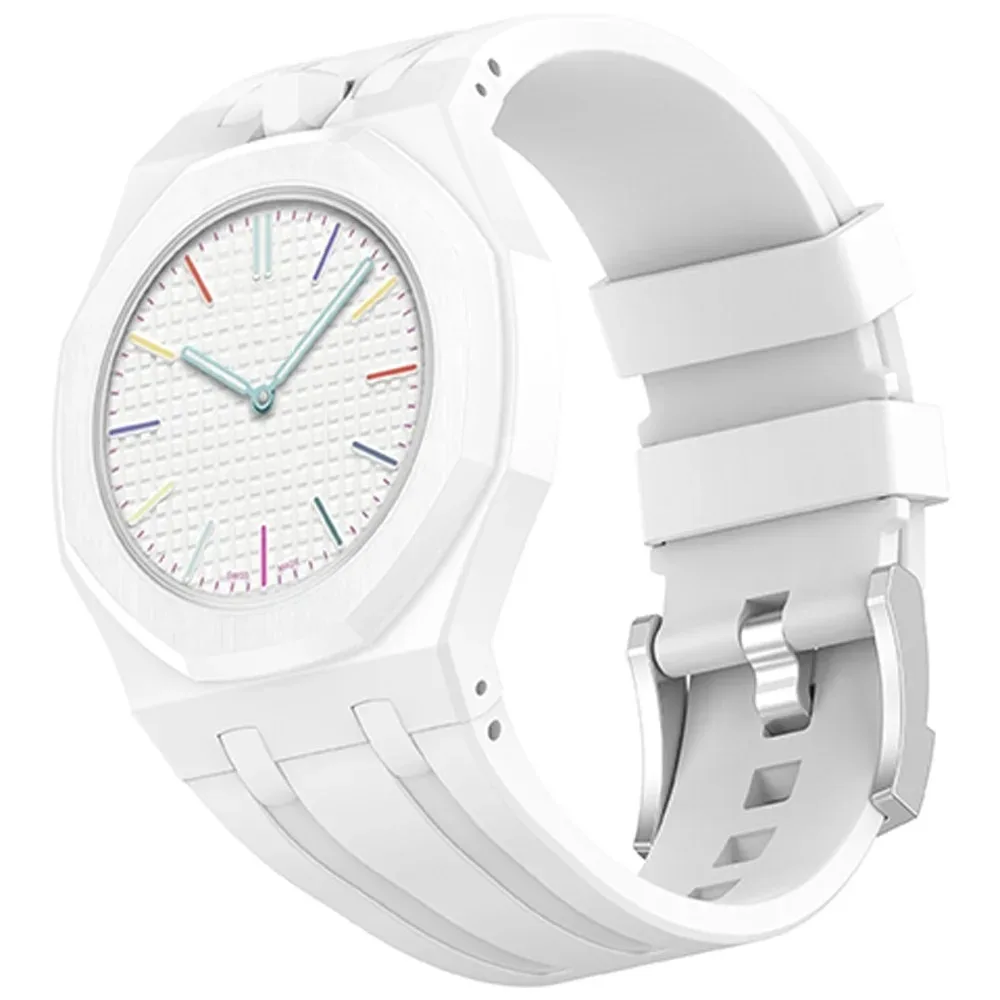 Silicone Strap+PC Case For Swatch X AP Royal Pop Modification 2 In 1 The Integrated watchband For Royal POP Pocket Watch Cover