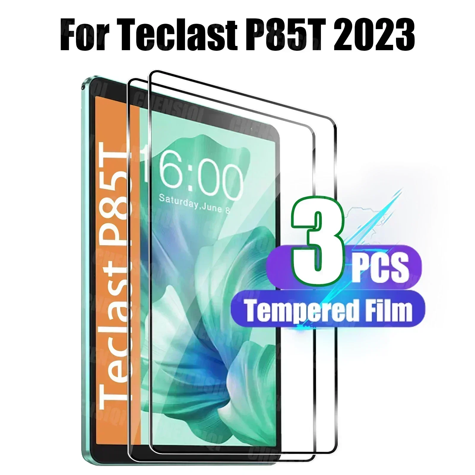 Teclast P85T 용 스크린 보호대, 버블 프리 9H 경도, 스크래치 방지 강화 유리 필름, 8 인치 2023