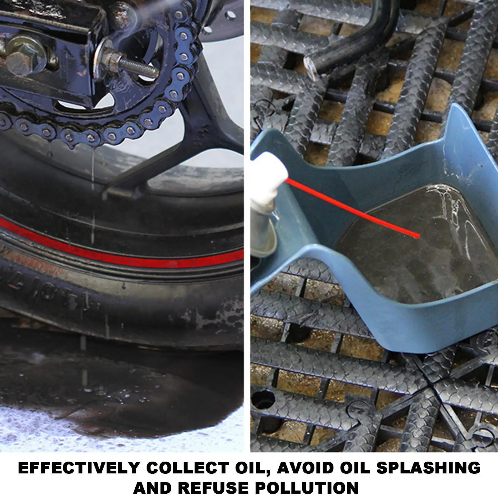 Motorcycle Bike Chain Oil Storage Tool BoxChain Cleaning Oil Splash-proof Tool with Brush Chain Cleaning Agent Chain  for Drivet