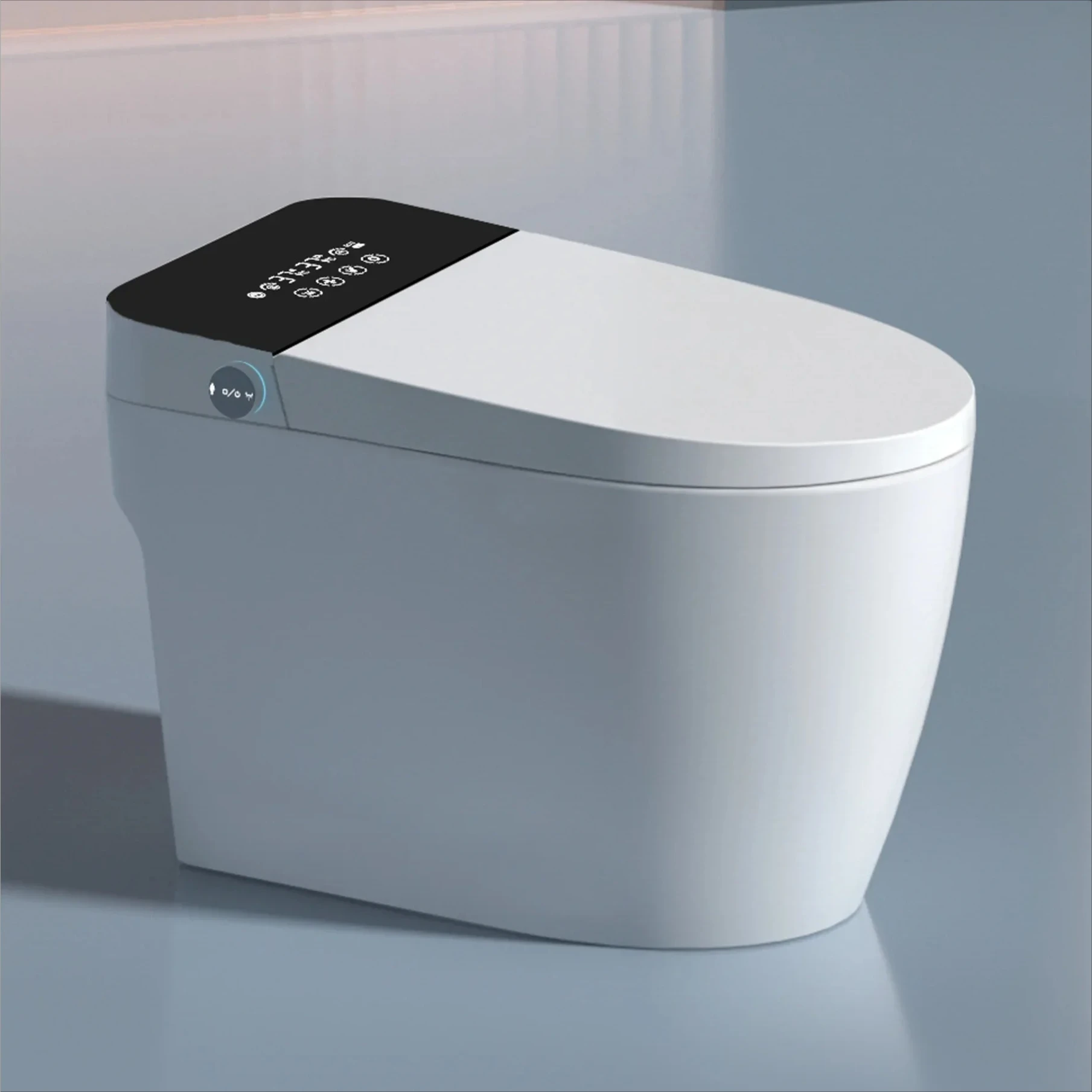 

Функция мужской и женской стирки Удлиненная форма чаши Функция женской стирки Умное биде Умный туалет Интеллектуальный напольный монтаж