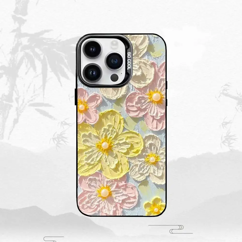 حافظة هاتف ثلاثية الأبعاد لهاتف iPhone17,16,15,14,13,12,11 Plus، Pro Max غطاء داخلي مطلي بالفضة باللون الأسود