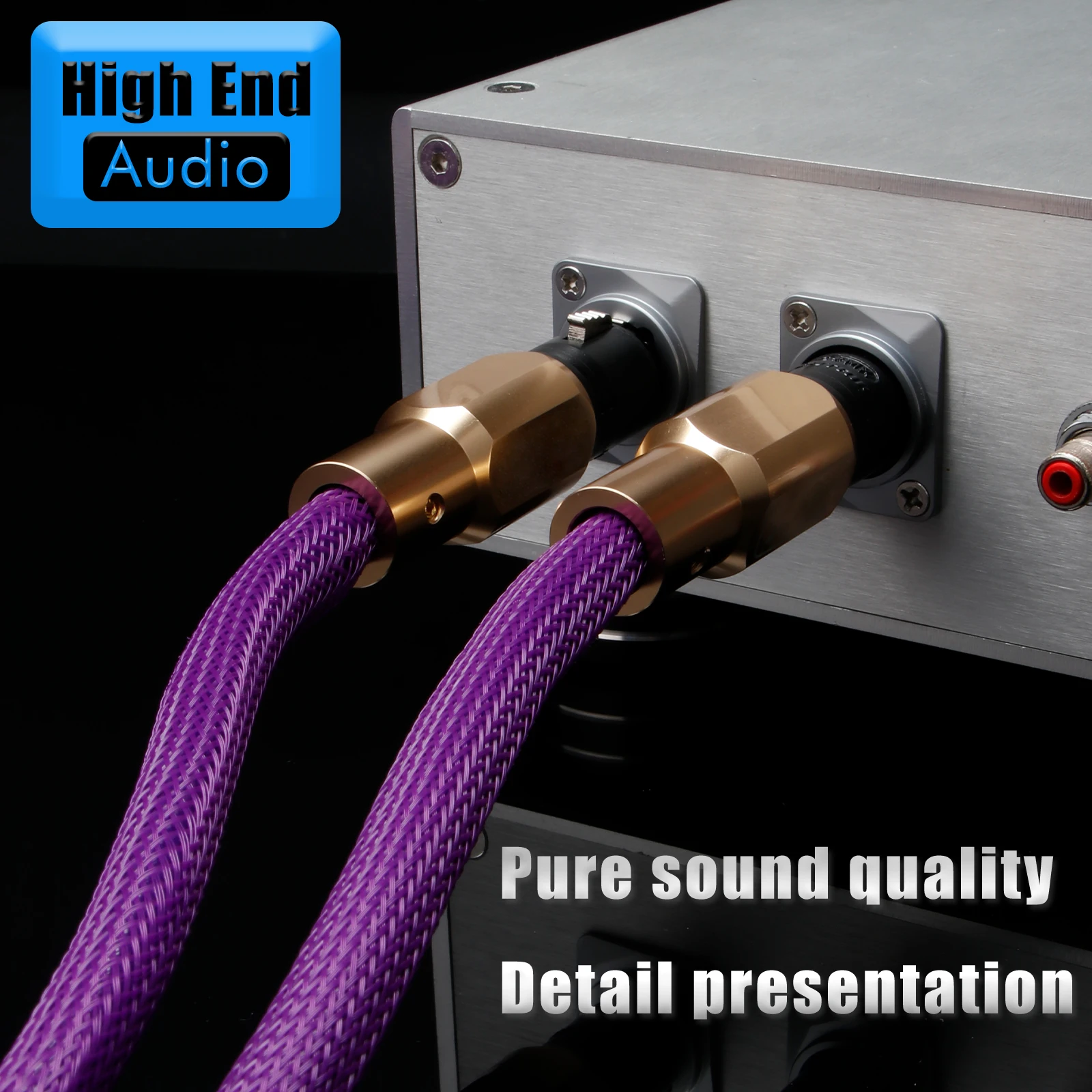 Preffair Hi-end 6N OCC XLR Audio Cable with Gold plated plug and anti-UV PVC for Amplifier Mixer mircophone effects