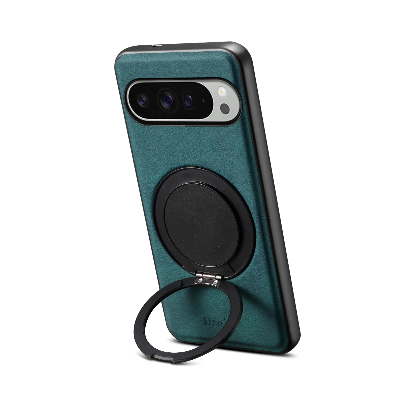 Faux Leather Mobile Phone Case Magnet 360° Rotating Stand Ring Buckle For Google Pixel 10 Pro XL 9 8A 7 view 4