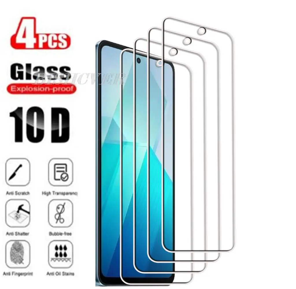 4Pcs Tempered Glass For Vivo iQOO Z8 6.64